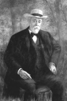 Henri Brisson dans son jardin de Montmorency par Pierre Carrier Belleuse.