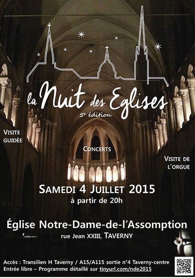 NUIT DES EGLISES à TAVERNY - 4 juillet 2015