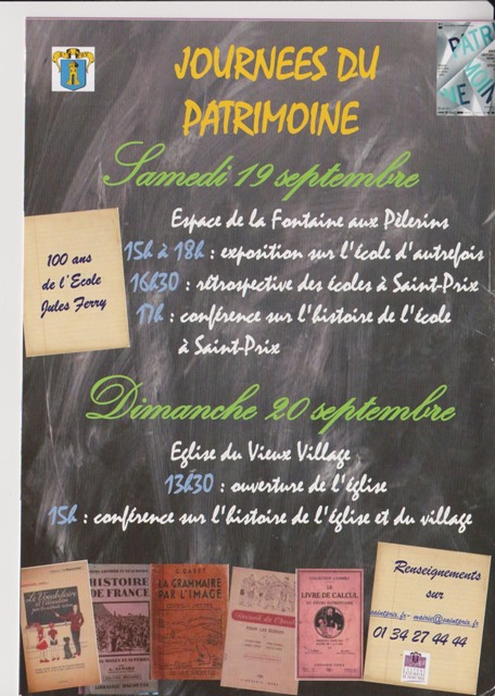journées du patrimoine de Saint-Prix