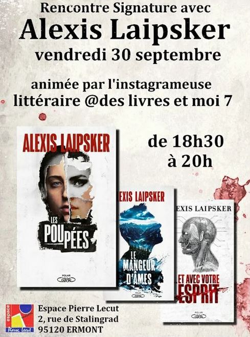 Rencontre Dédicaces Alexis Laipsker