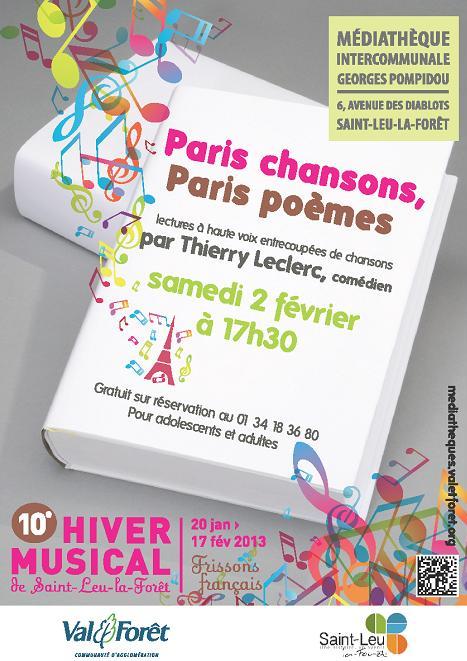 PARIS CHANSONS PARIS POEMES