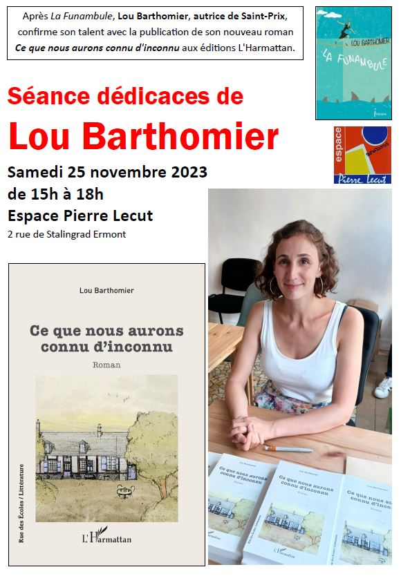 Dédicaces Lou Barthomier - 25 novembre 2023