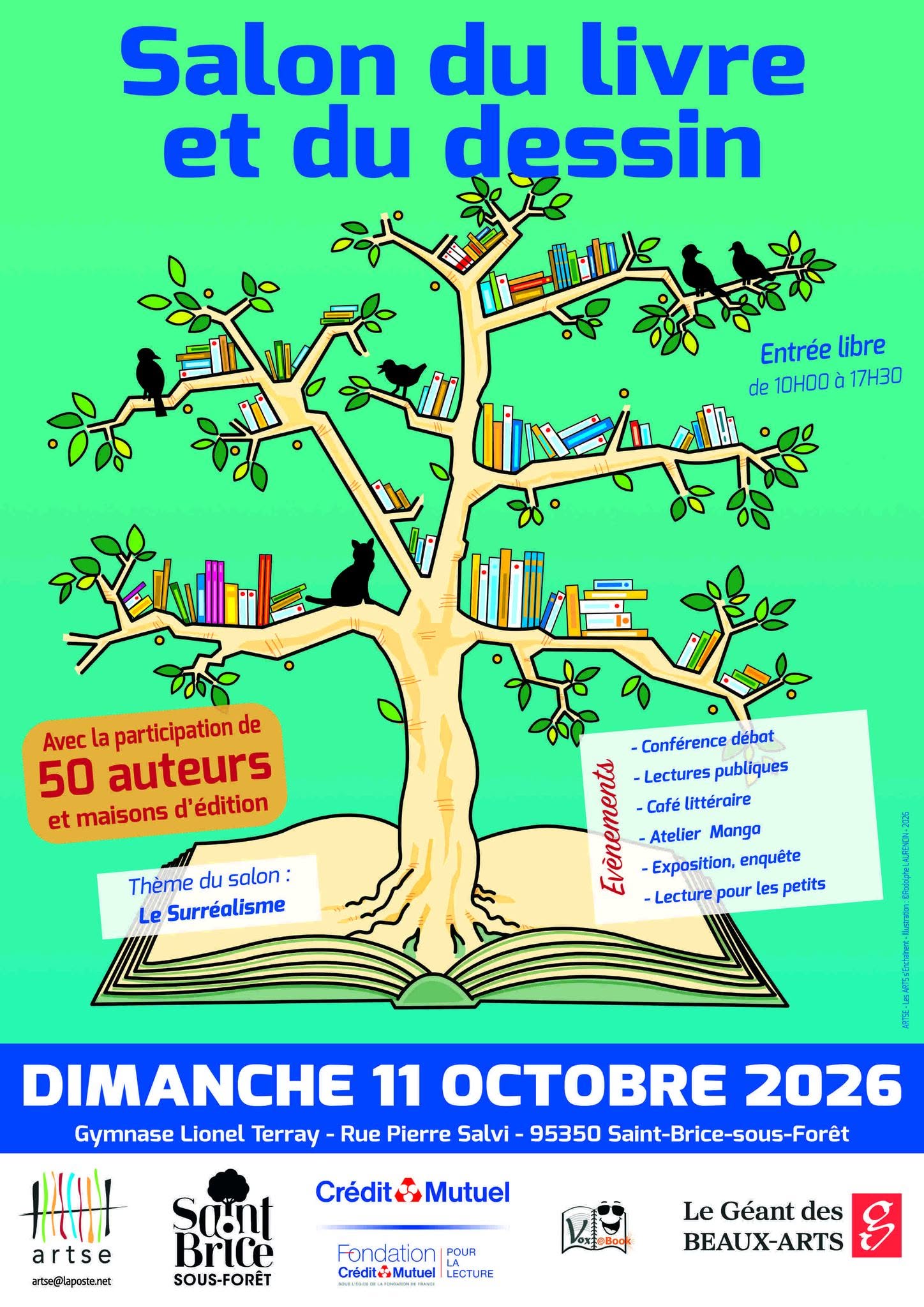 Salon du livre et du dessin - Saint-Brice-sous-For&ecirc;t - 11 octobre 2026
