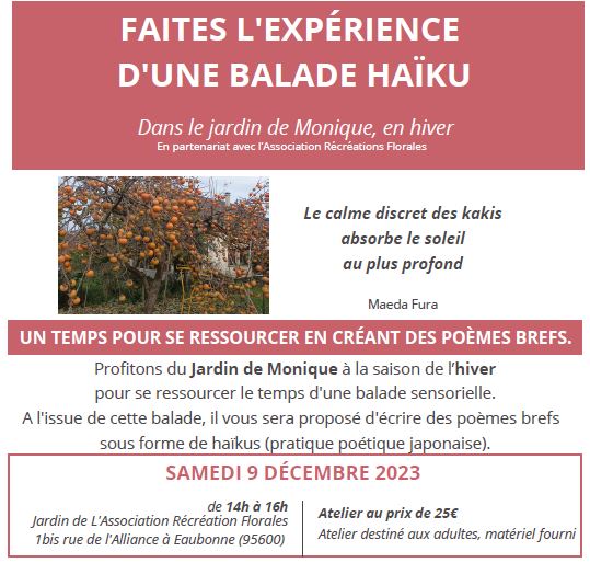 Balade haïku - Eaubonne - 9 décembre 2023