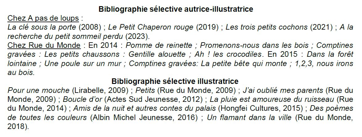 Bibliographie Julia Chausson