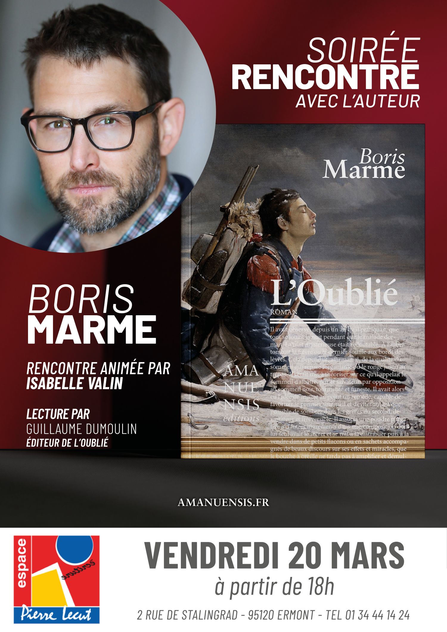 Boris Marm&eacute; &agrave; Ermont - 20 mars 2026