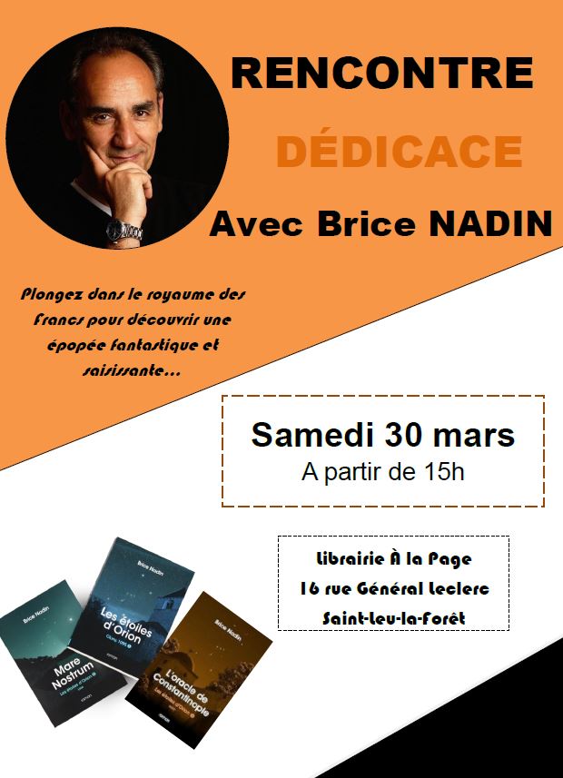 Rencontre dédicaces de Brice Nadin