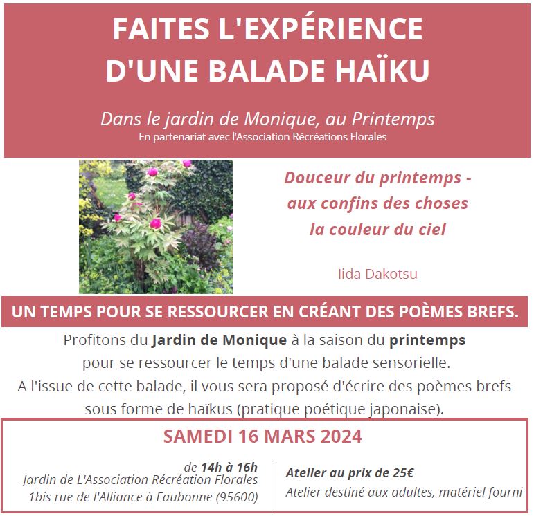 Balade haïku - Eaubonne - 16 mars 2024