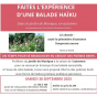 Balade haïku : séance d'écriture créative poétique dans le Jardin de Monique
