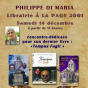 Rencontre-dédicaces avec Philippe Di Maria autour de son dernier livre Tempus Fugit