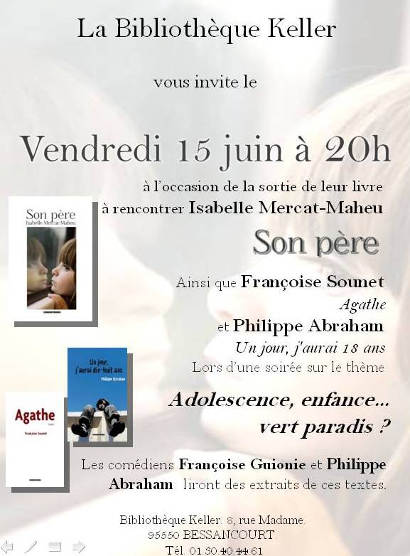 soirée BIBLIOTHEQUE KELLER BESSANCOURT