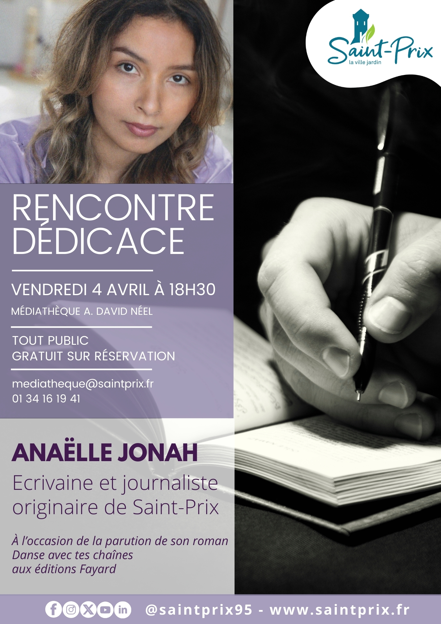 Rencontre dédicaces avec Anaëlle Jonah - Saint-Prix