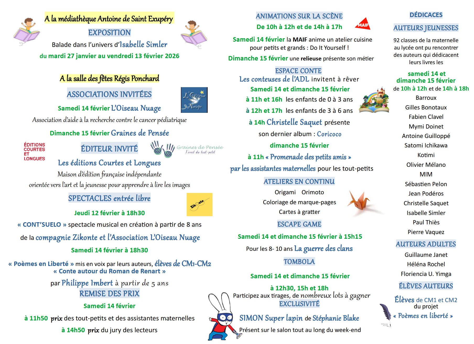 Salon du Livre Domont 2026 - programme