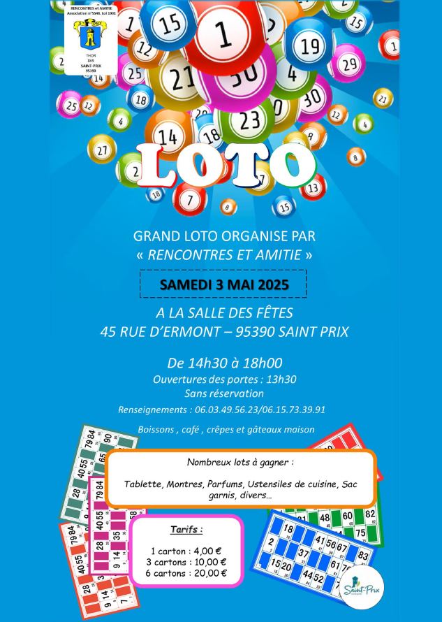 Loto à Saint-Prix le 3 mai 2025