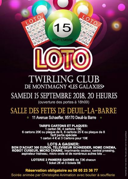 Loto à Deuil le 15 septembre 2018