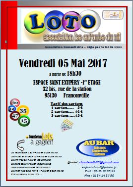 Loto à Franconville le 5 mai 2017