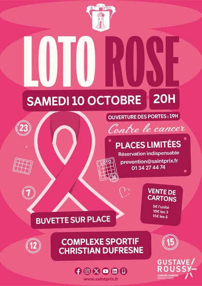 Loto rose - Saint-Prix - 10 octobre 2026