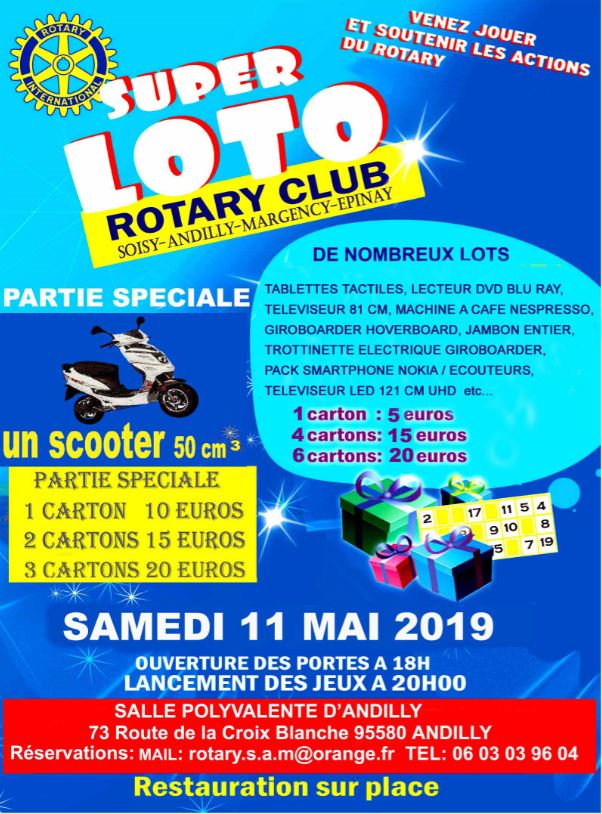 Super loto à Andilly le 11 mai 2019