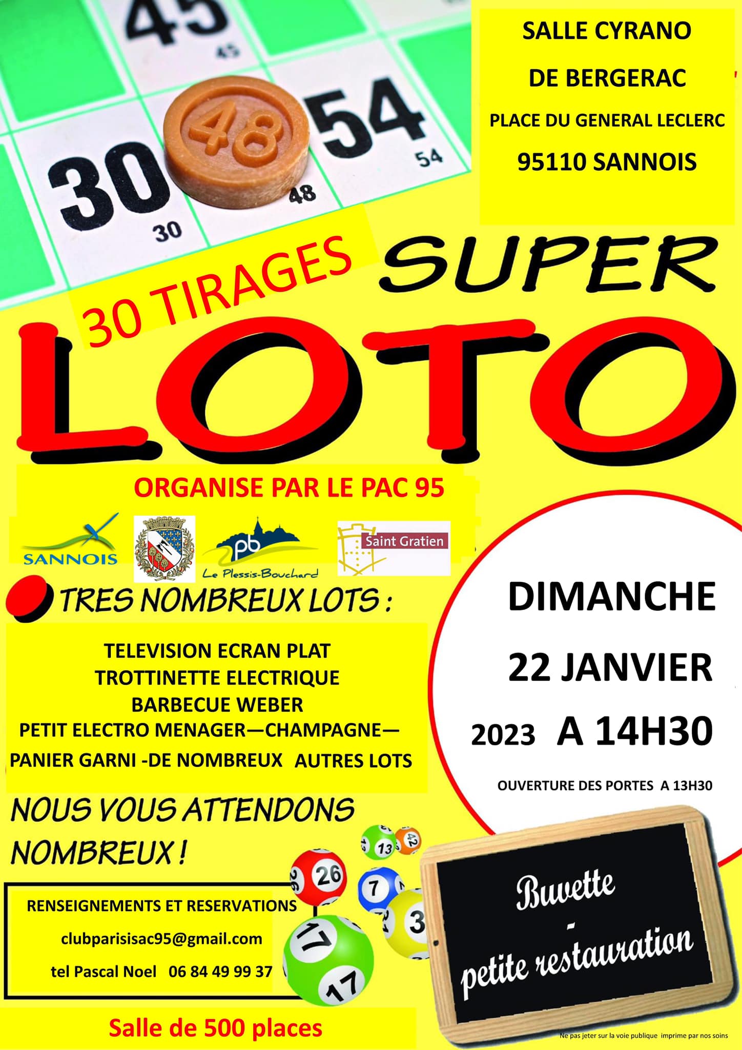 Super loto à Sannois - 22 janvier 2023