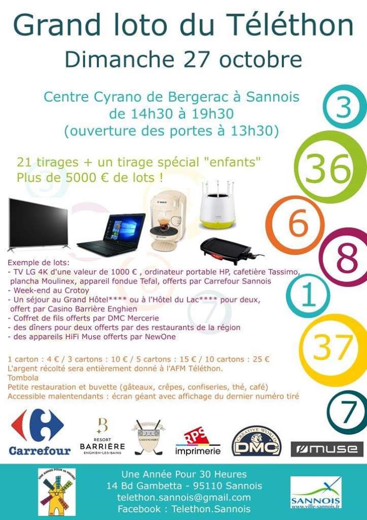 Loto à Sannois - 27 octobre 2019