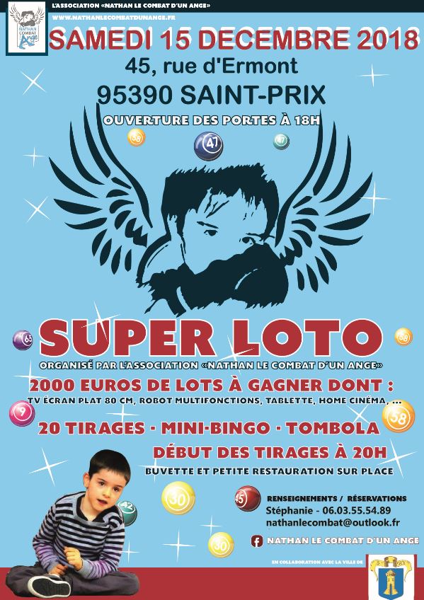 Super loto à Saint-Prix le 15 décembre 2018
