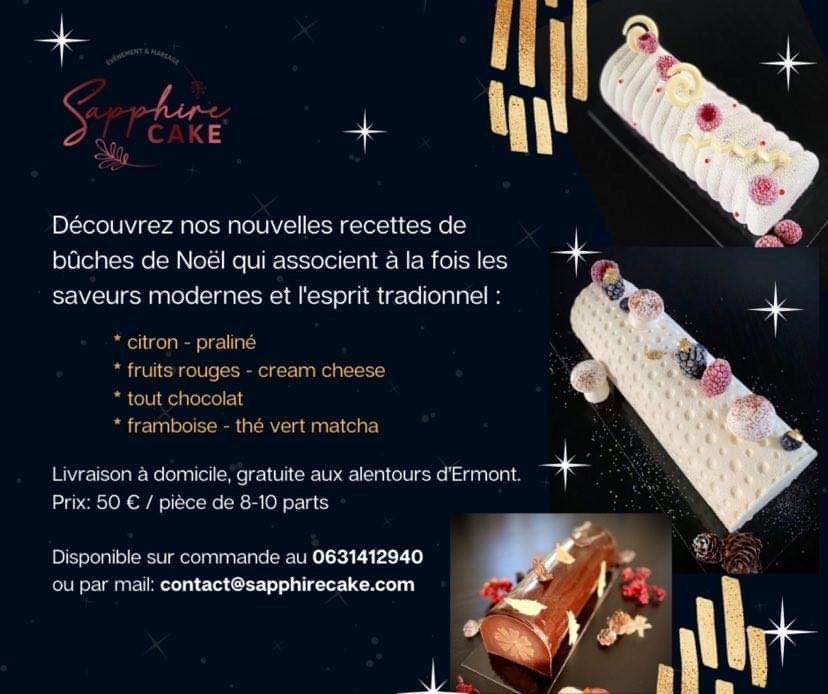 Les bûches de Noël de Sapphire Cake