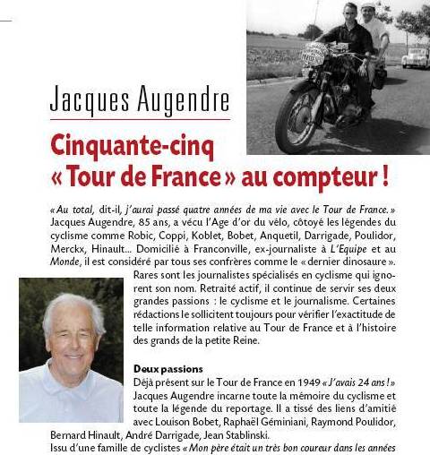 Jacques Augendre à l'honneur dans le journal de Franconville