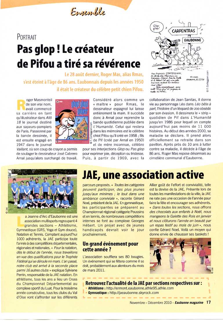 article du journal d'Eaubonne