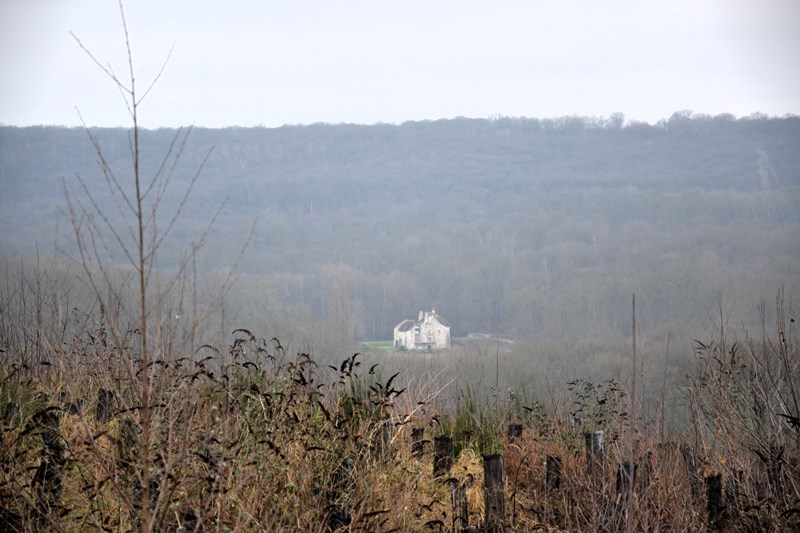 Le Château de la Chasse au loin...