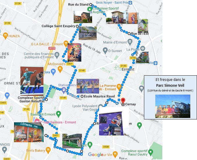 Plan parcours fresques 2023 Ermont