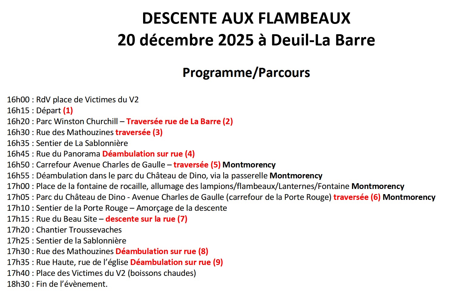Descente aux flambeaux Deuil-la-Barre 2025 Descente aux flambeaux Deuil-la-Barre 2025
