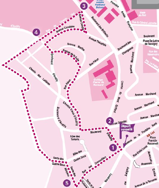 Parcours du circuit des chemins escarpés - Montmorency