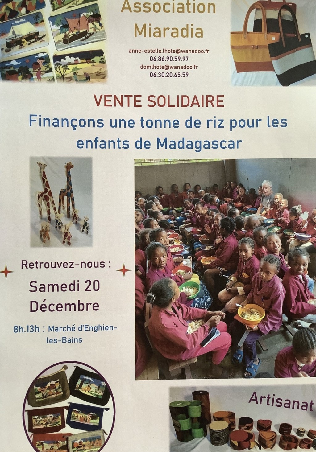 Vente solidaire association Miaradia