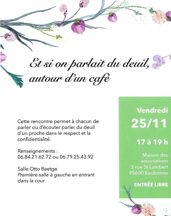 Café deuil à Eaubonne le 25 novembre 2022