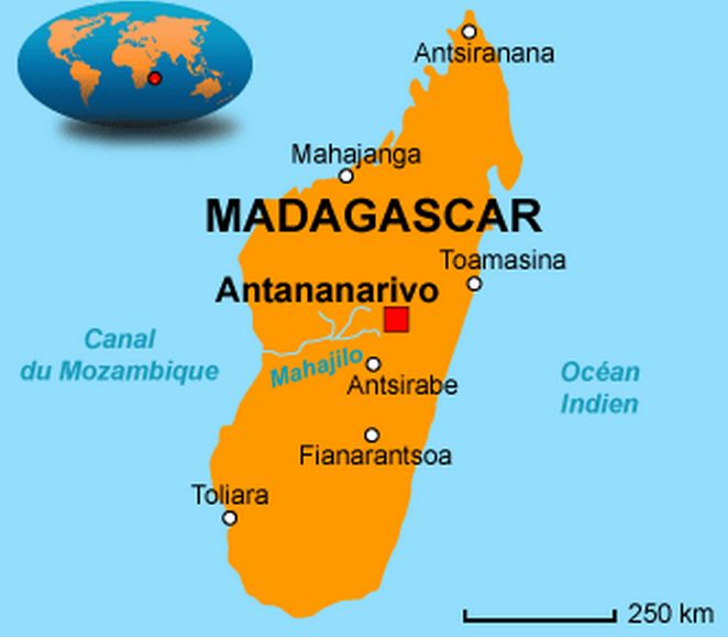 CARTE DE MADAGASCAR