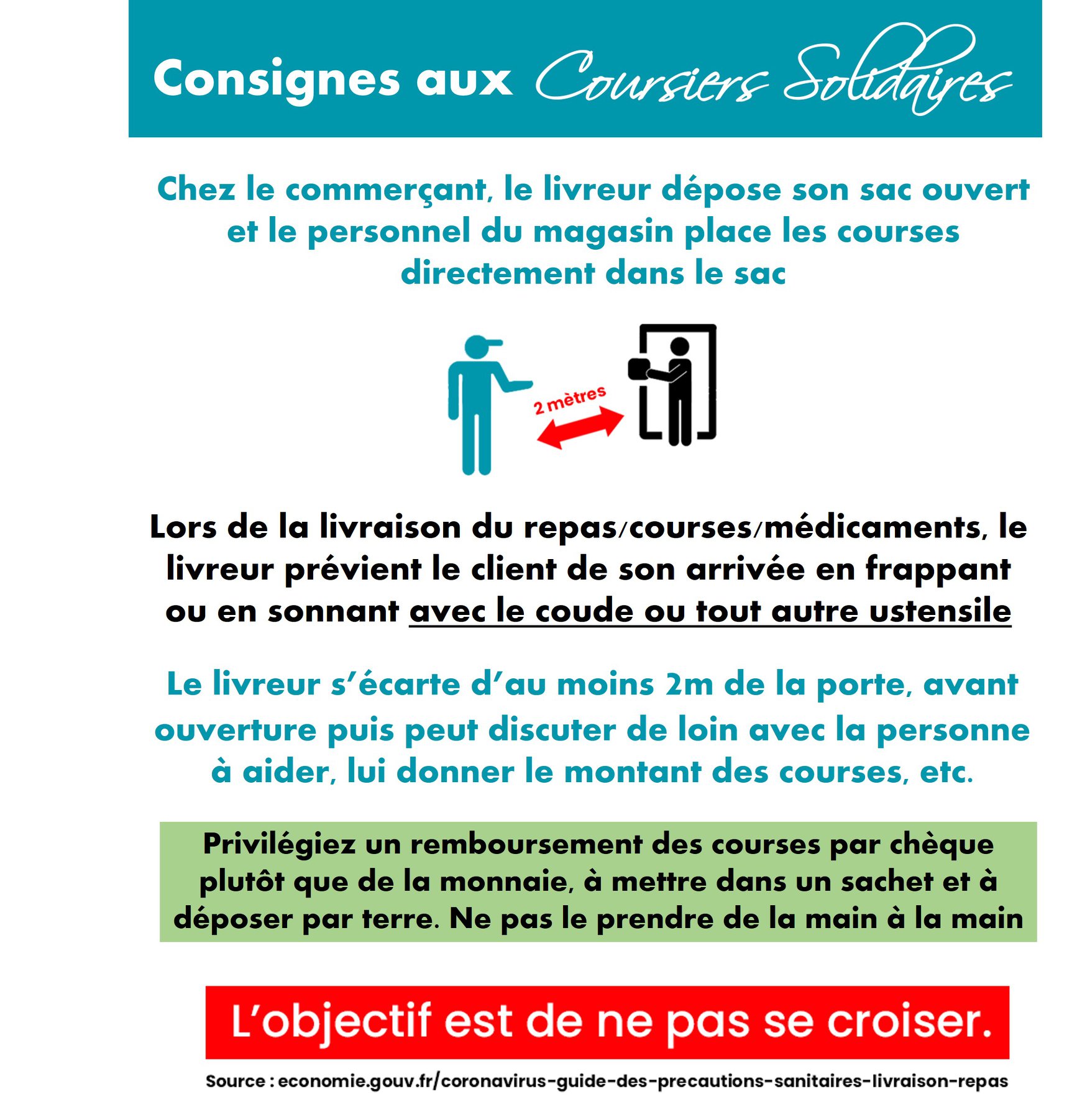 Consignes des Coursiers Solidaires St Leu Val d'Oise