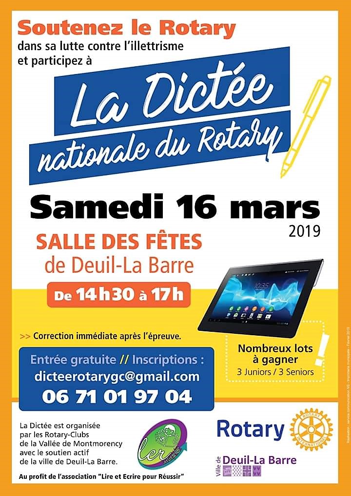 Dictée du Rotary 2019 - Deuil-la-Barre