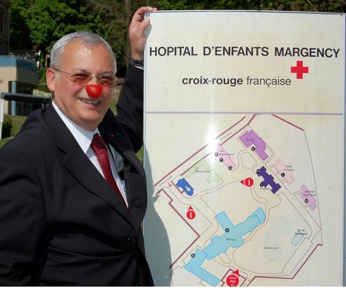 Monsieur Nez Rouge et hôpital enfants malades margency