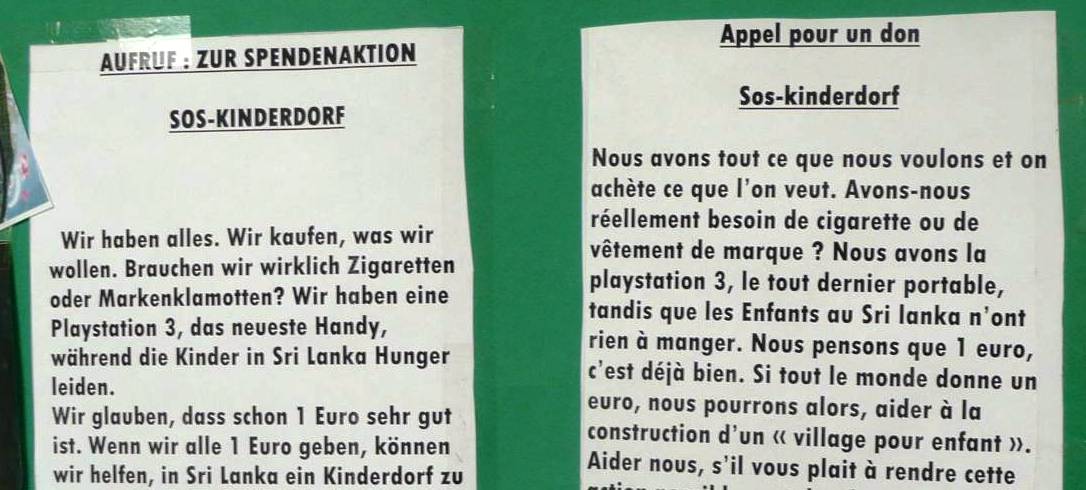 Appel pour le Sri Lanka