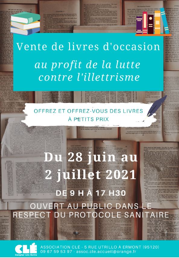 Ventes de livres - association Clé - juillet 2021