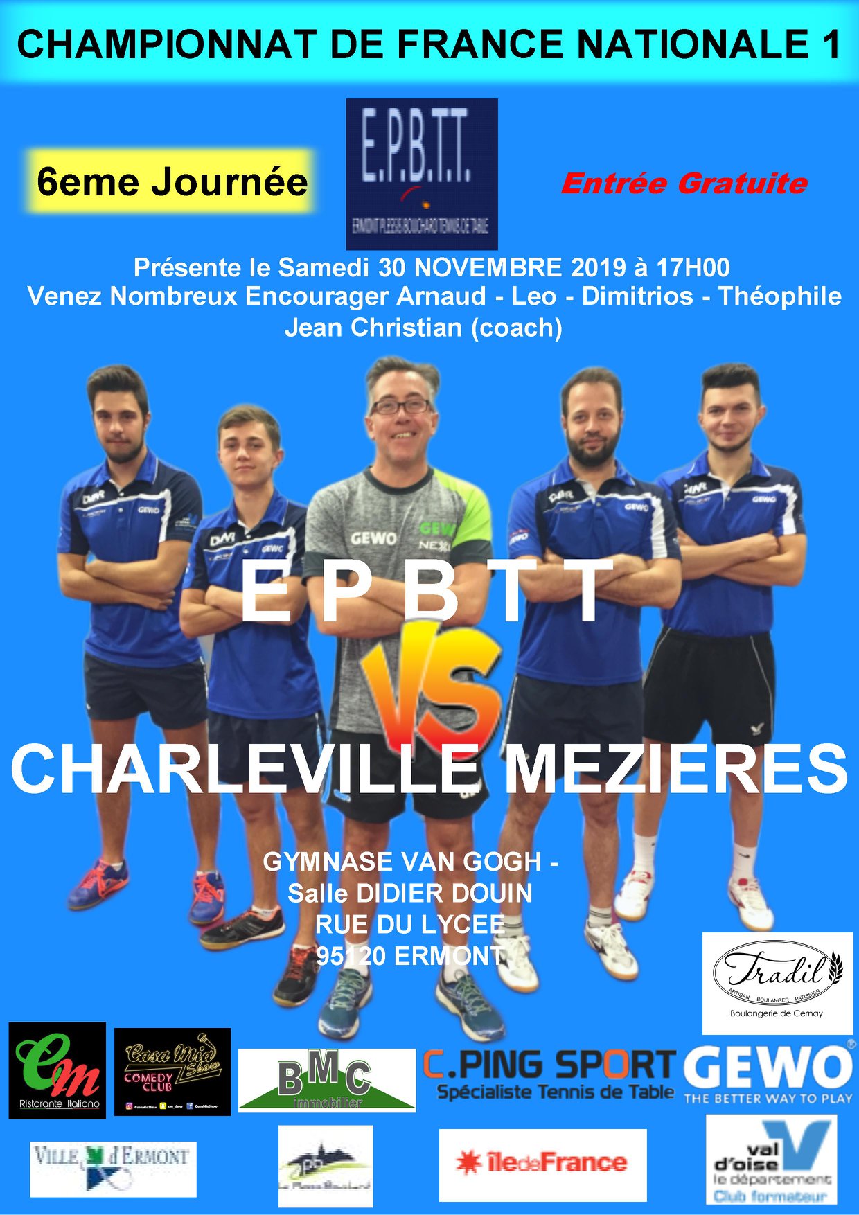 EPBTT - Charlevilles Mézières 30 novembre 2019