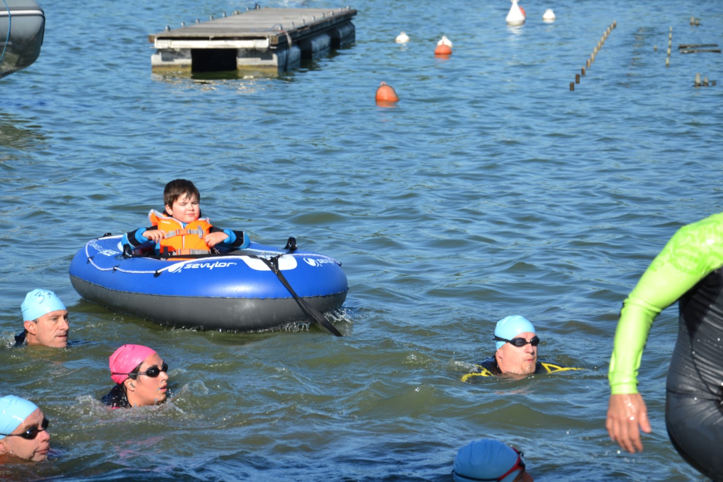 Léo et Franck participent au Triathlon d'Enghien