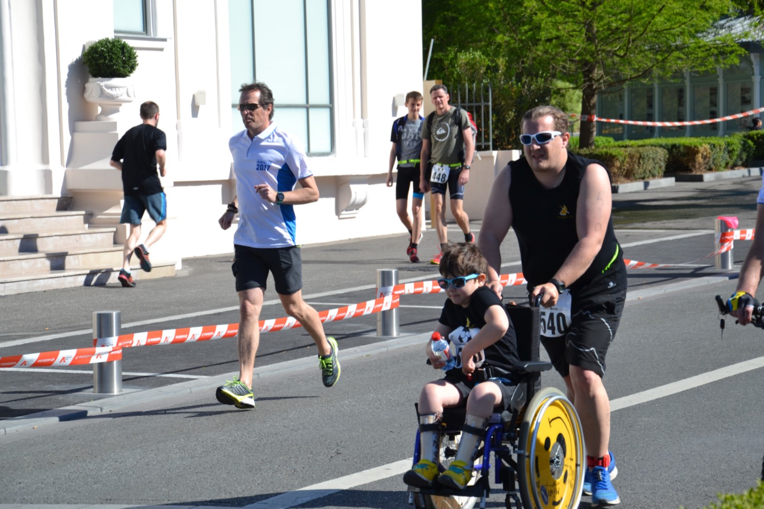 Léo et Franck au Triathlon d'Enghien