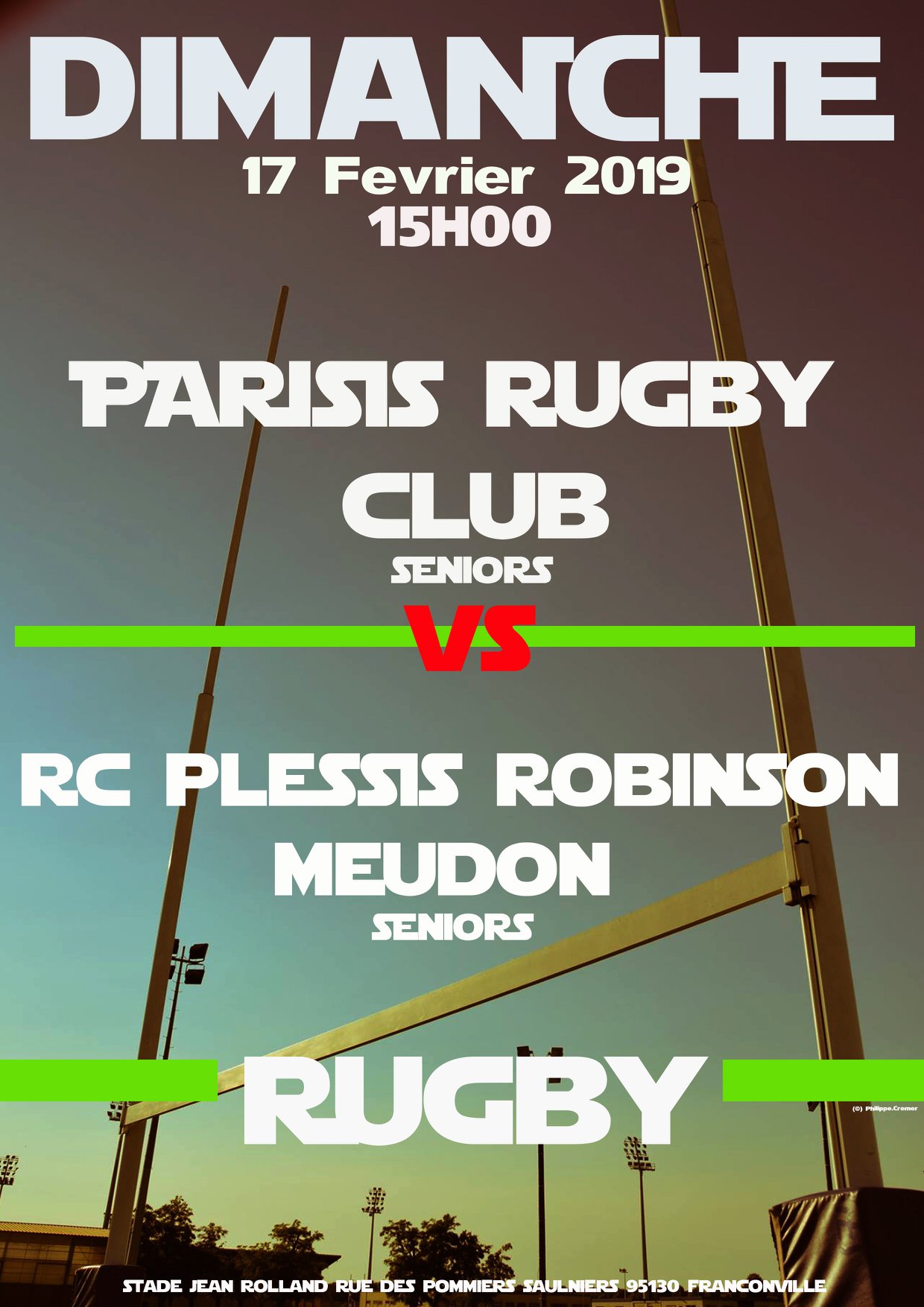 Rugby Parisis Club - RC Plessis Robinson Meudon