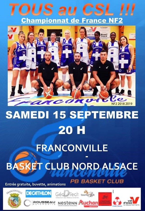 Franconville - Basket Alsace le 15 septembre 2018