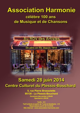 association HARMONIE 10 ans de musique et de chansons