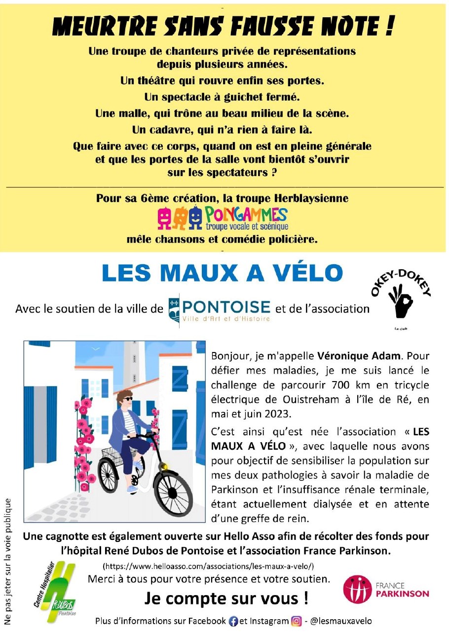 Meutre sans fausse note - Pontoise - Les maux à vélo