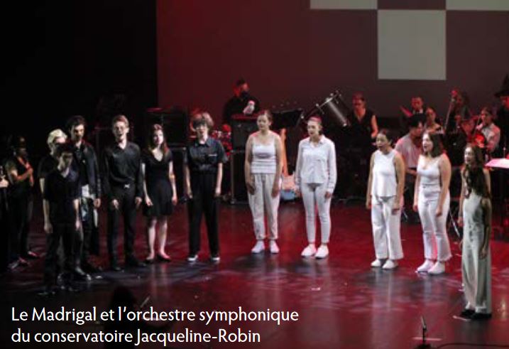 Le Madrigal et l'orchestre symphonique du conservatoire Jacqueline-Robin (photo brochure conservatoire)
