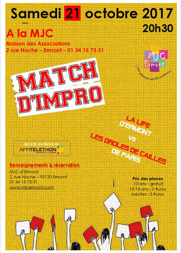 MATCH IMPRO à ERMONT le 21 octobre 2017