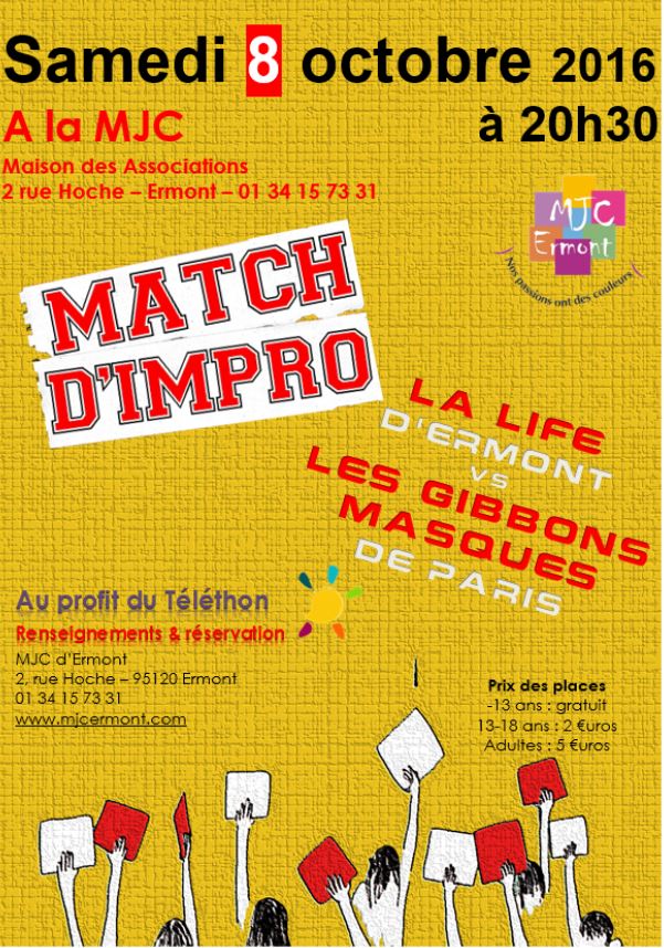 MATCH D'IMPRO à ERMONT le 8 octobre 2016